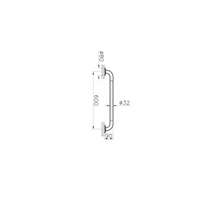 Поручень для ванны хром Vitra A44449