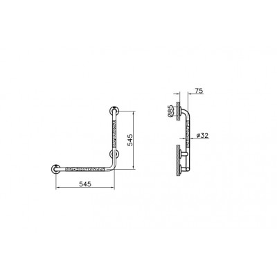 Поручень для ванны хром Vitra A44467