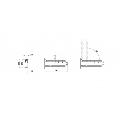 Поручень для ванны хром Vitra A44468