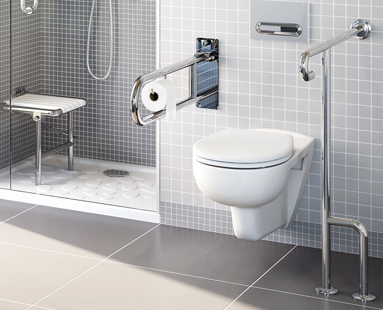 Поручень для ванны напольный хром Vitra A44469