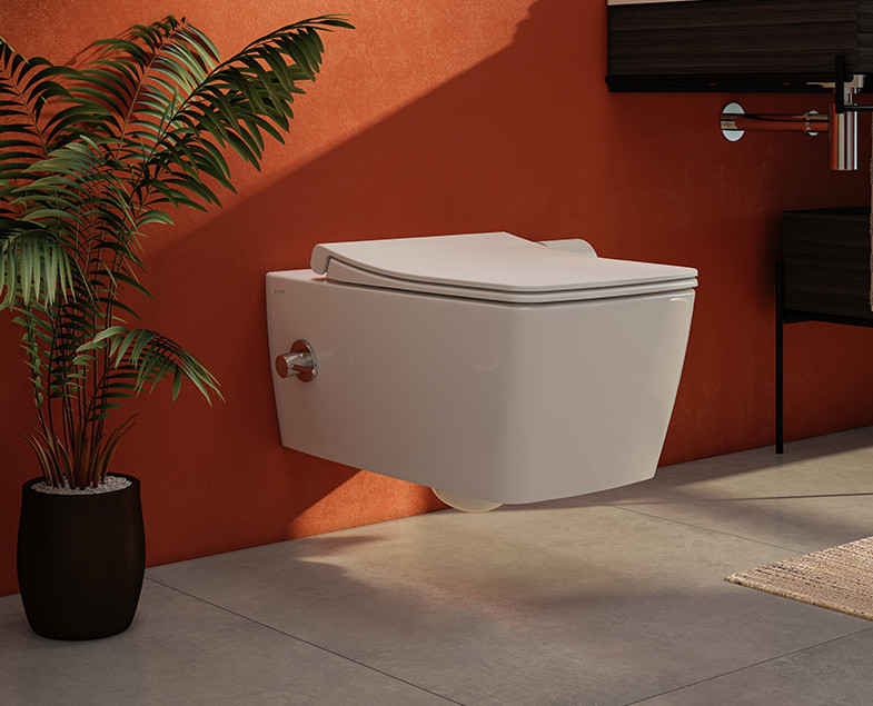 Унитаз с биде подвесной безободковый белый Vitra Metropole 7672B003-1684