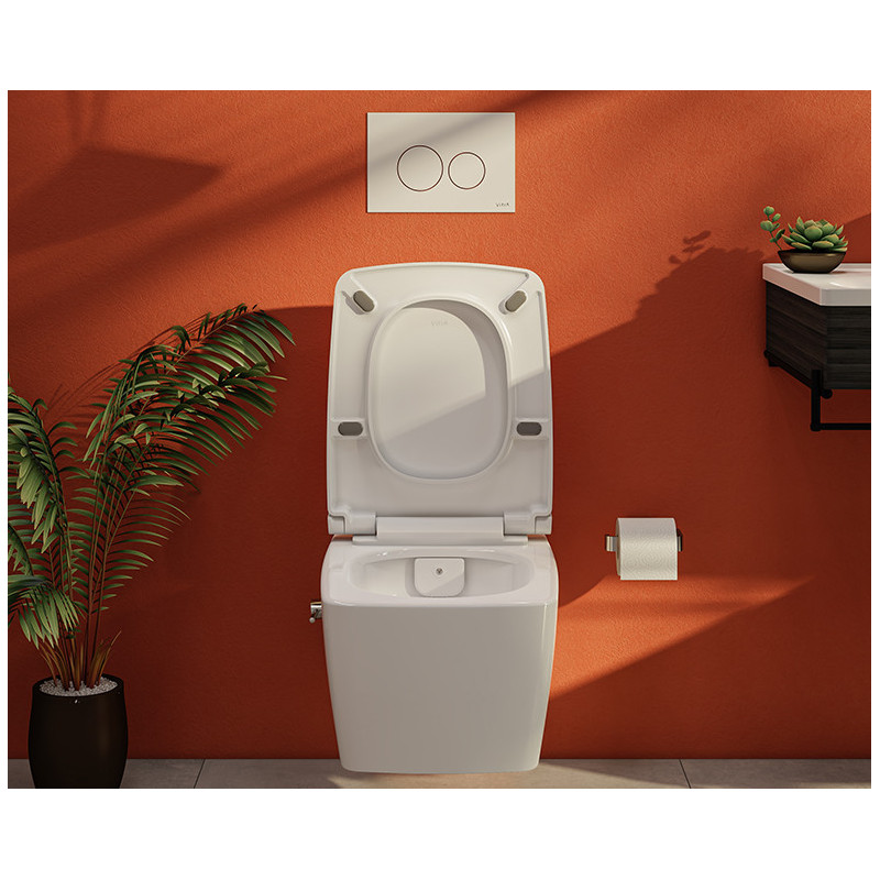 Унитаз с биде подвесной безободковый белый Vitra Metropole 7672B003-1684
