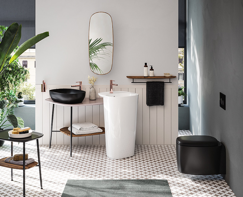 Унитаз подвесной безободковый черный Vitra Plural 7830B483-0075