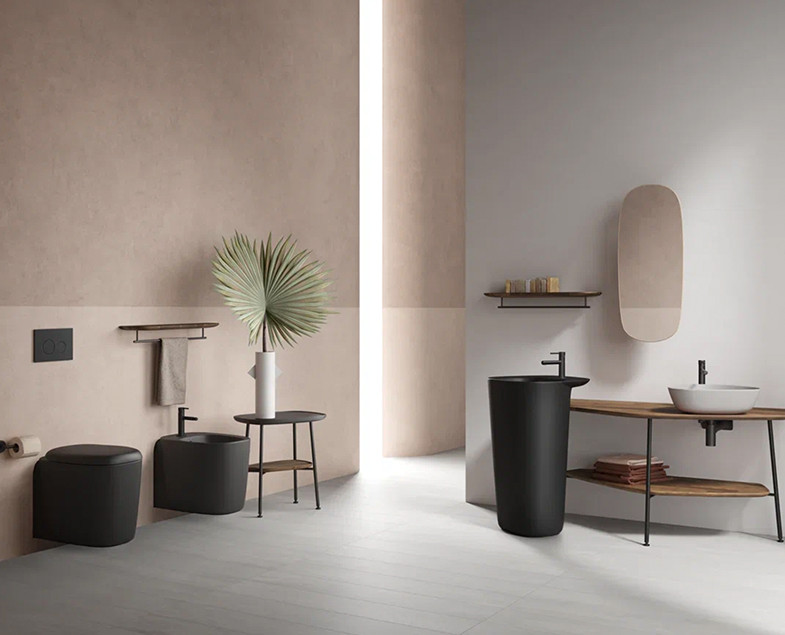Унитаз подвесной безободковый черный Vitra Plural 7830B483-0075