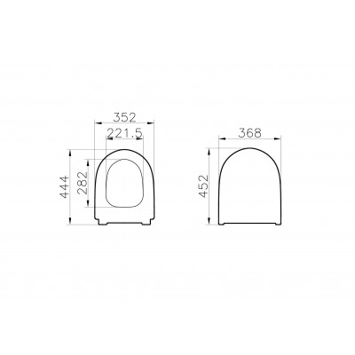 Сидение для унитаза тонкое с микролифтом белое Vitra Sento 130-003-009