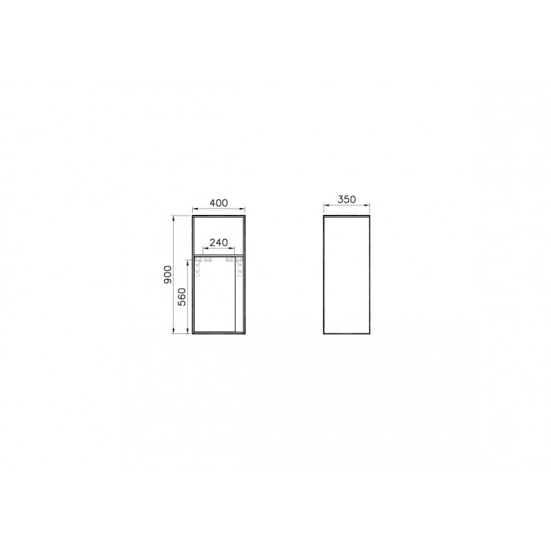 Тумба с раковиной подвесная антрацит 65см Vitra Sento 60834
