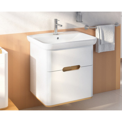 Тумба с раковиной подвесная белая 65см Vitra Sento 60822