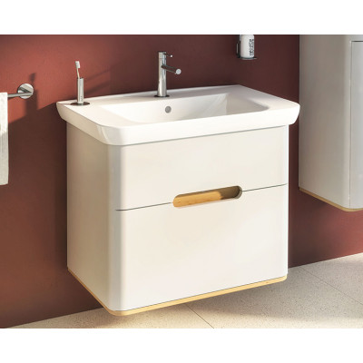 Тумба с раковиной подвесная белая 80см Vitra Sento 60824