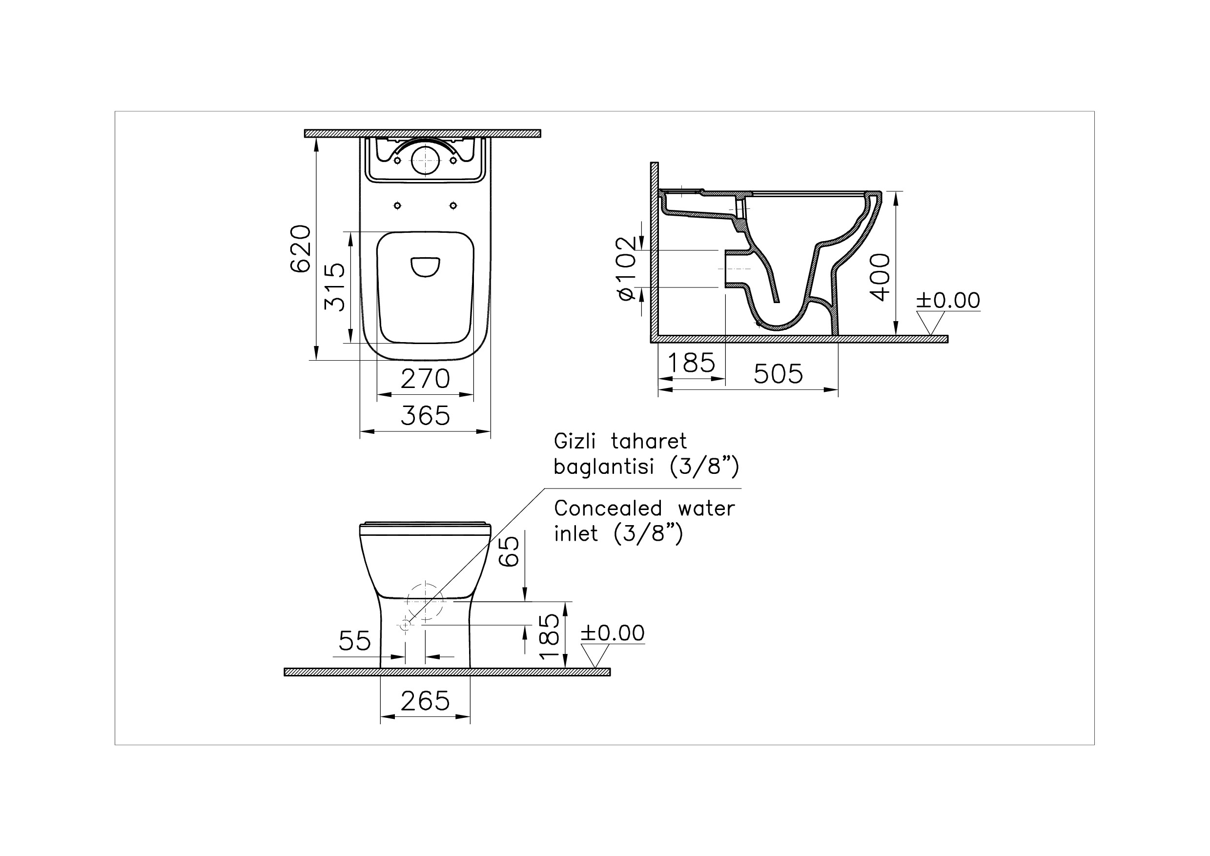 Унитаз-компакт с сиденьем микролифт белый Vitra Integra 9833B003-7204