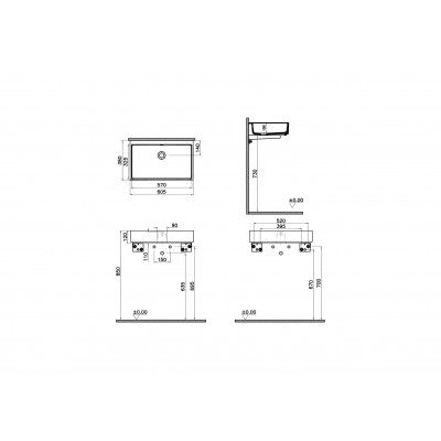 Раковина-чаша 60см белая Vitra ArchiPlan 7404B003-0012