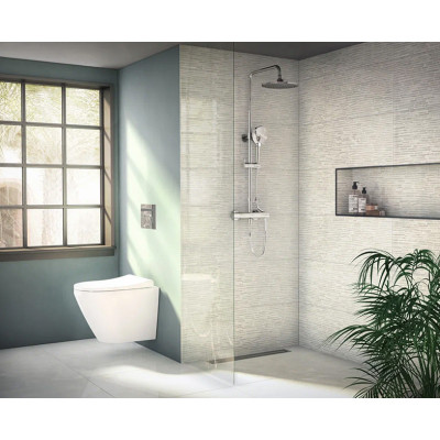 Душевая система с термостатом хром Vitra AquaHeat A47200EXP
