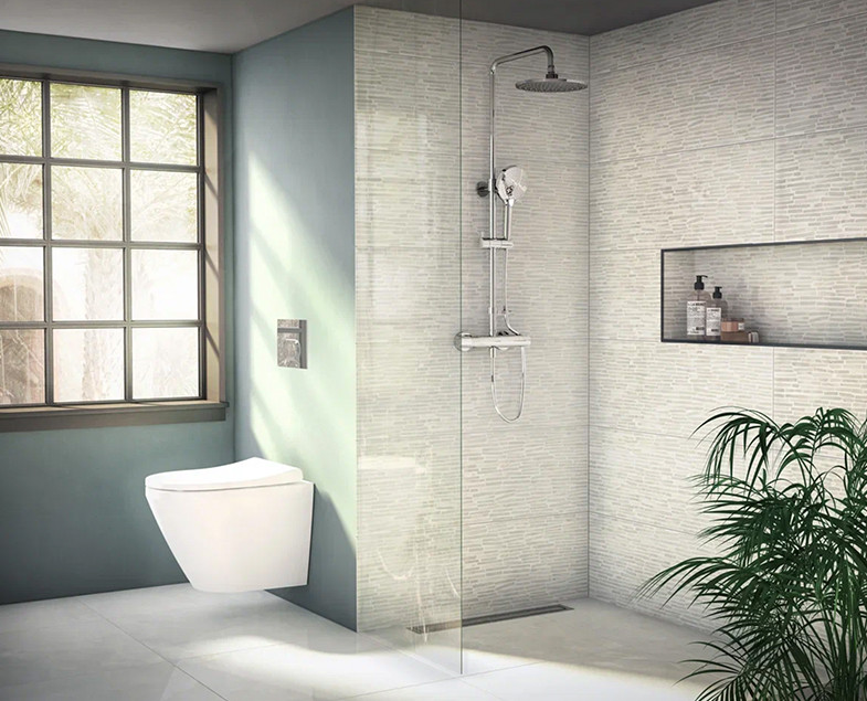 Душевая система с термостатом хром Vitra AquaHeat A47200EXP
