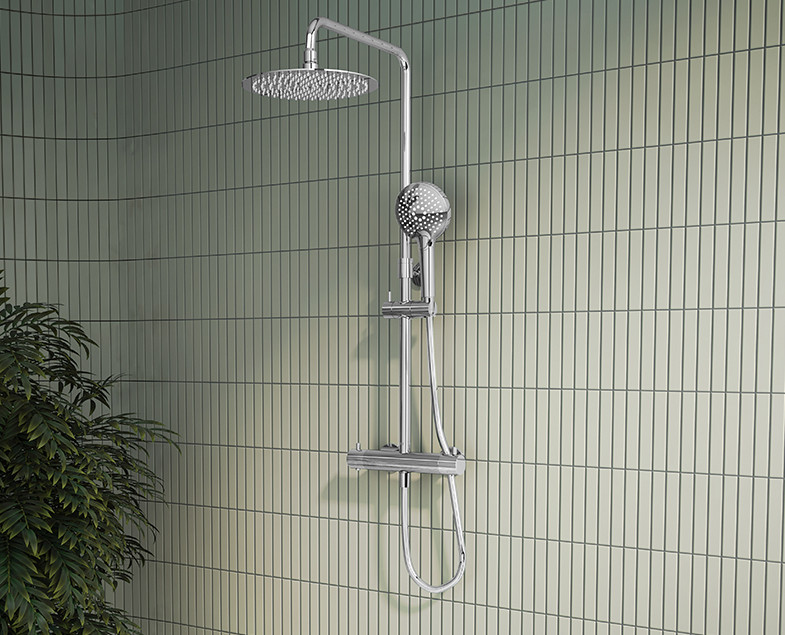 Душевая система с термостатом хром Vitra AquaHeat A47201EXP