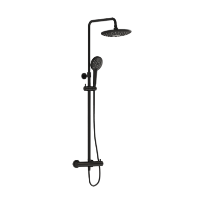 Душевая система с термостатом черная Vitra AquaHeat A4720536EXP