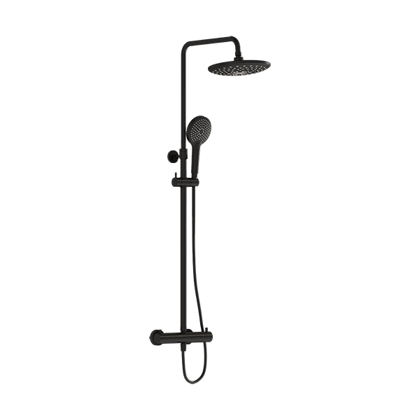 Душевая система с термостатом черная Vitra AquaHeat A4720536EXP