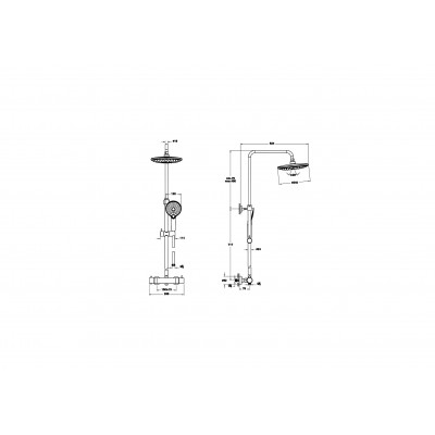 Душевая система с термостатом медь Vitra AquaHeat A4720526EXP