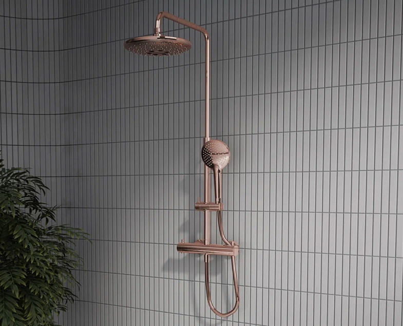 Душевая система с термостатом медь Vitra AquaHeat A4720526EXP