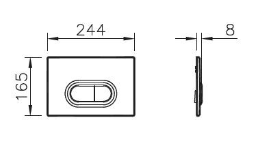 Клавиша смыва сталь Vitra Loop 740-0940