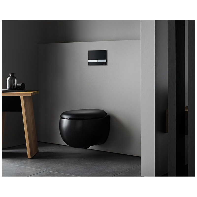 Клавиша смыва стекло черная Vitra Select 740-1101