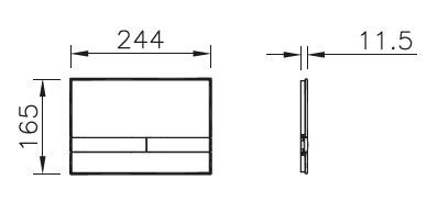 Клавиша смыва стекло белая Vitra Select 740-1100