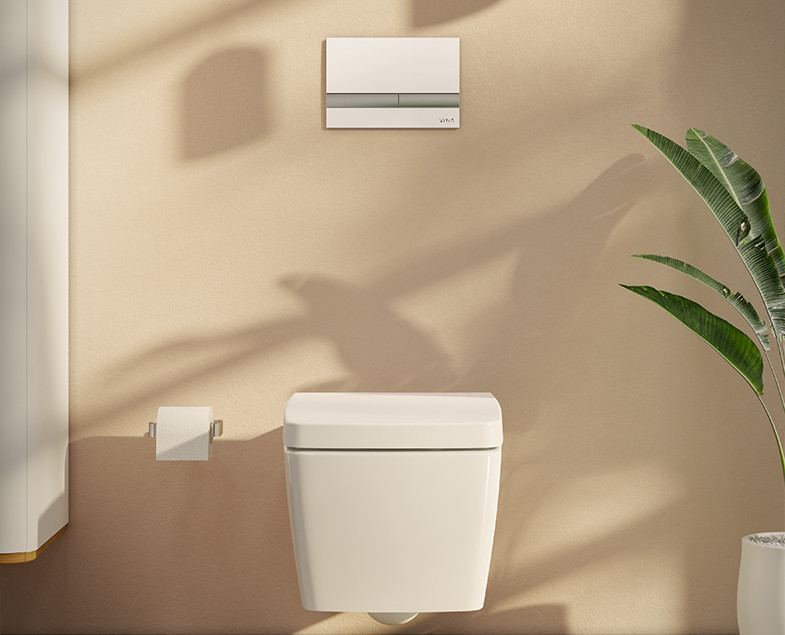 Клавиша смыва стекло белая Vitra Select 740-1100