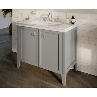 Тумба с раковиной напольная серая 80см Vitra Valarte 62154