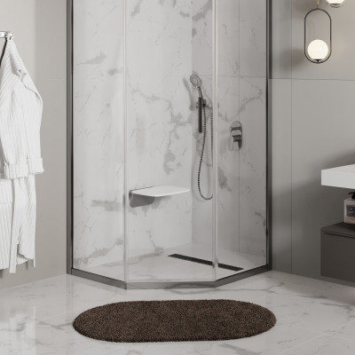 Сиденье для душа WasserKRAFT SS403 белое с микролифтом