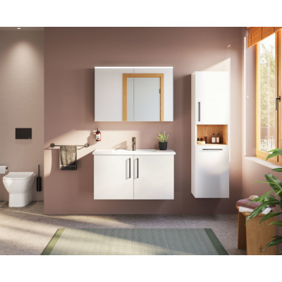 Зеркальный шкаф с подсветкой 100см левый Vitra Core 66912
