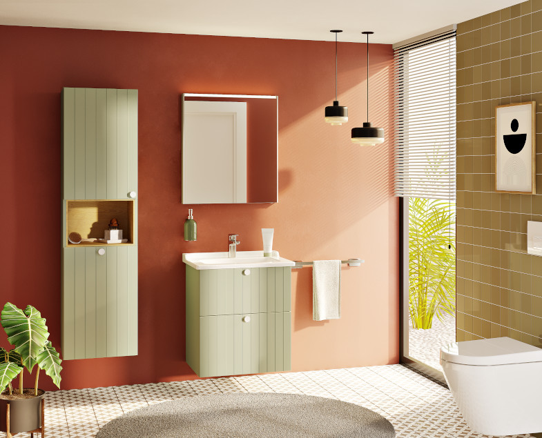 Зеркальный шкаф с подсветкой 60см правый Vitra Core 66910