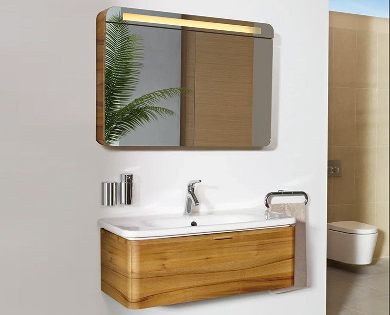 Тумба с раковиной подвесная дерево 80см Vitra Nest Trendy 56138