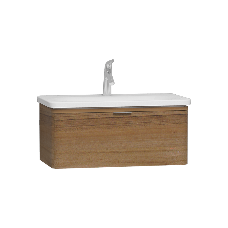 Тумба с раковиной подвесная дерево 80см Vitra Nest Trendy 56138