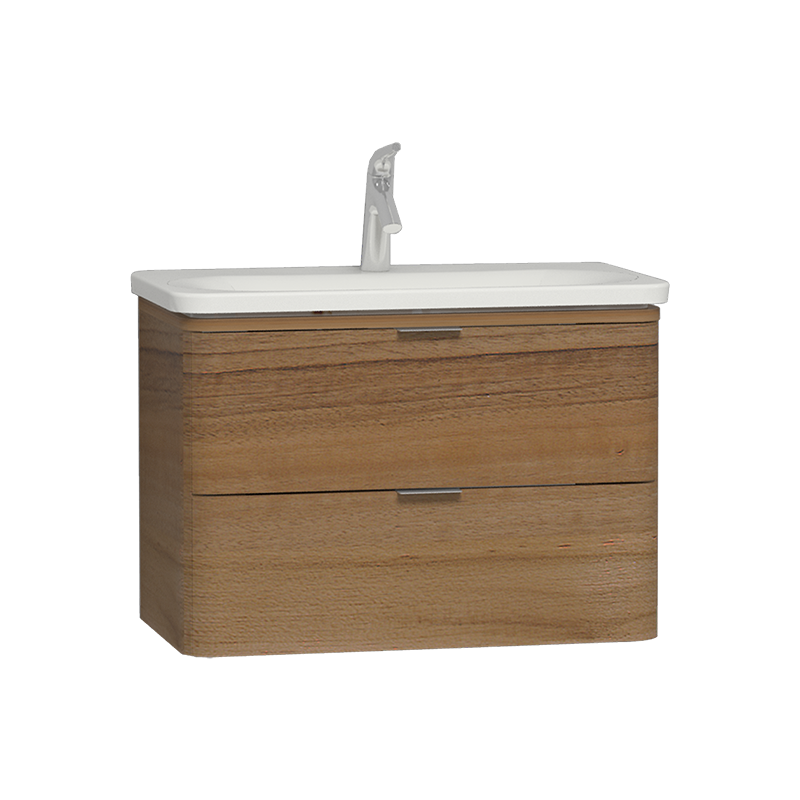 Тумба с раковиной подвесная дерево 80см Vitra Nest Trendy 56147