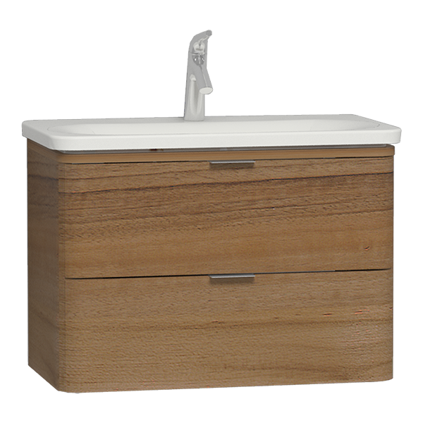 Тумба с раковиной подвесная дерево 80см Vitra Nest Trendy 56147
