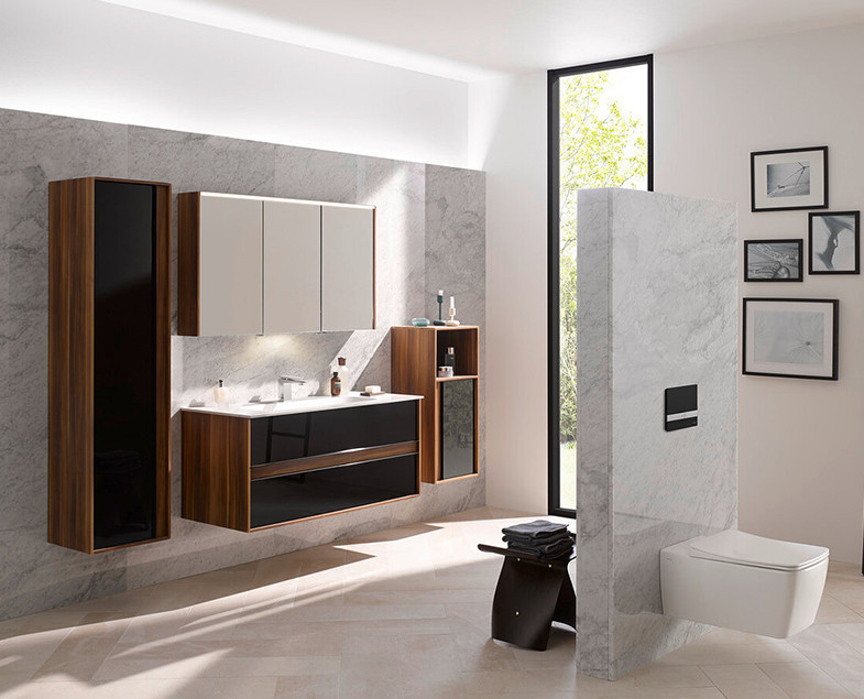 Тумба с раковиной подвесная дерево 80см Vitra Metropole 58181