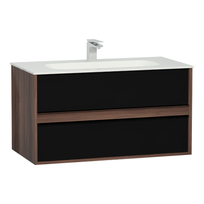 Тумба с раковиной подвесная дерево 100см Vitra Metropole 58183