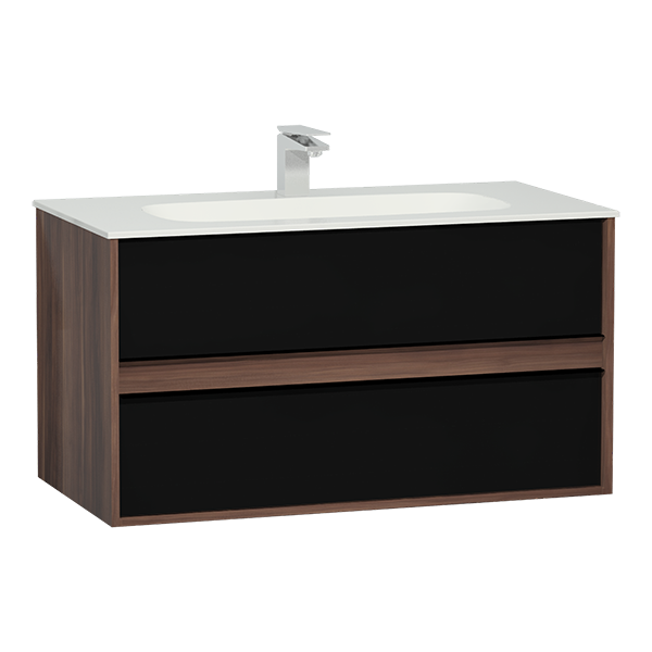Тумба с раковиной подвесная дерево 100см Vitra Metropole 58183
