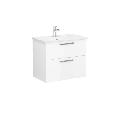 Тумба с раковиной подвесная белая 80см Vitra Root 66306