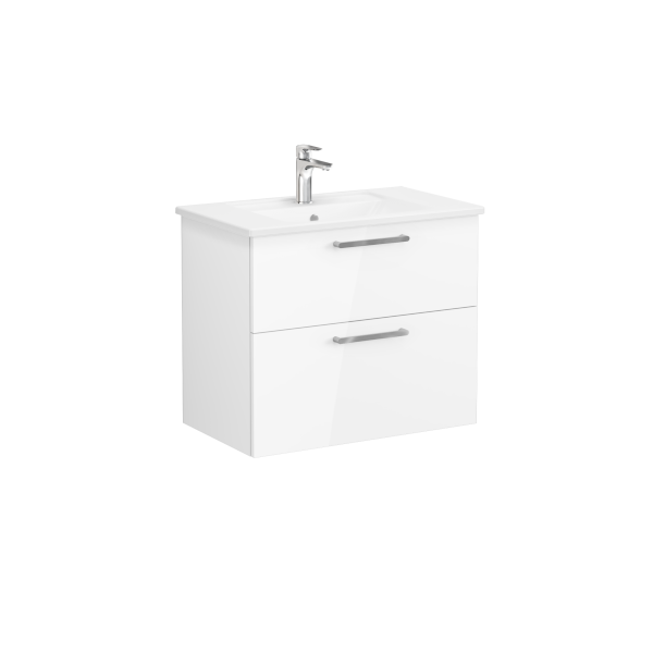 Тумба с раковиной подвесная белая 80см Vitra Root 66306