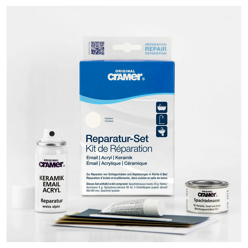 Ремонтный комплект эмали для ванн CRAMER ALPINE WHITE