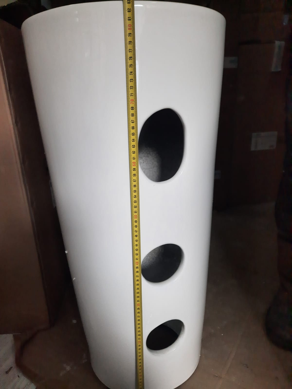 Напольная раковина черная 41x85см SantiLine SL-4012MB