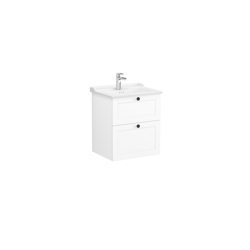 Тумба с раковиной подвесная белая 60см Vitra Root 68848