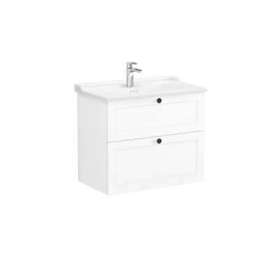 Тумба с раковиной подвесная белая 80см Vitra Root 68869