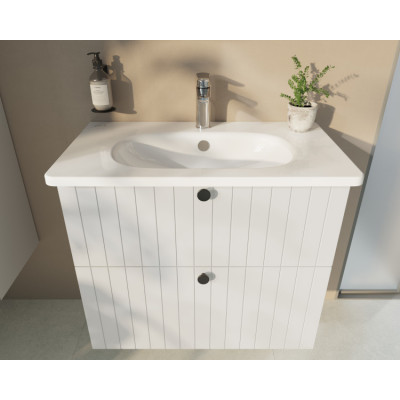 Тумба с раковиной подвесная белая 60см Vitra Root 69415