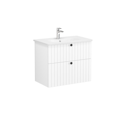 Тумба с раковиной подвесная белая 80см Vitra Root 69436