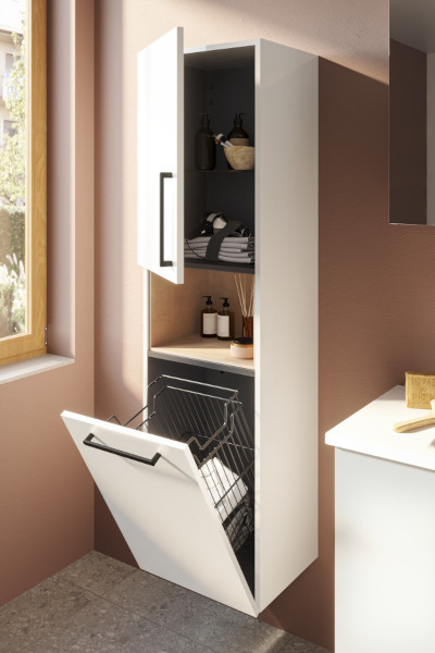Шкаф пенал подвесной белый 40см левый Vitra Root 66237