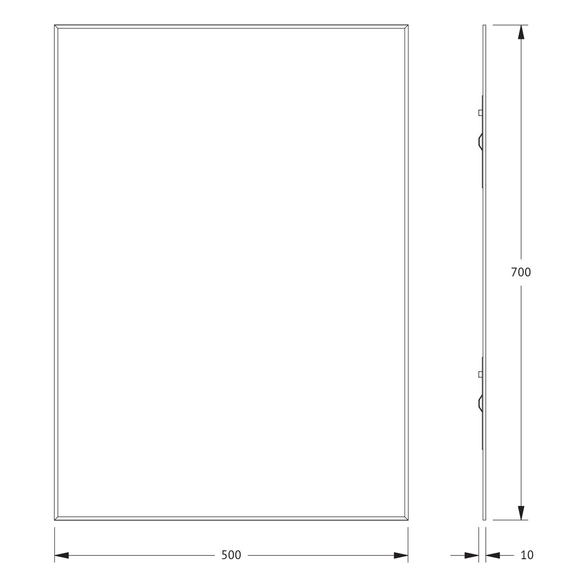 Зеркало с фацетом 50x70см Evoform Standard BY 0213