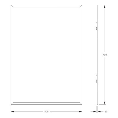 Зеркало с фацетом 15мм 50x70см Evoform Standard BY 0913