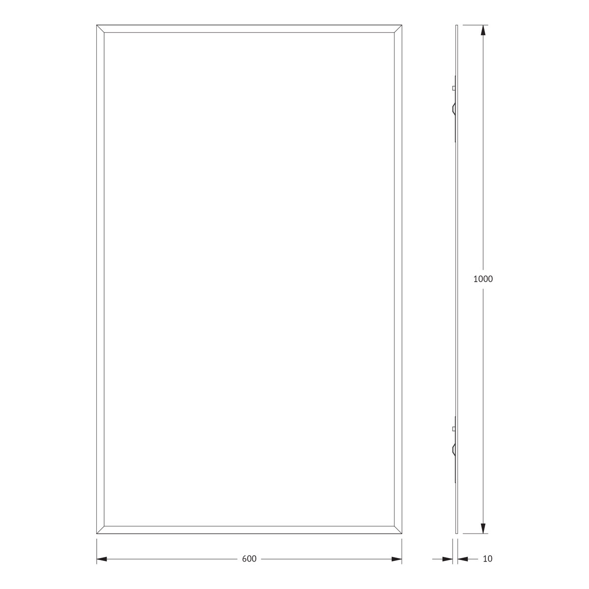 Зеркало с фацетом 15мм 60x100см Evoform Standard BY 0932