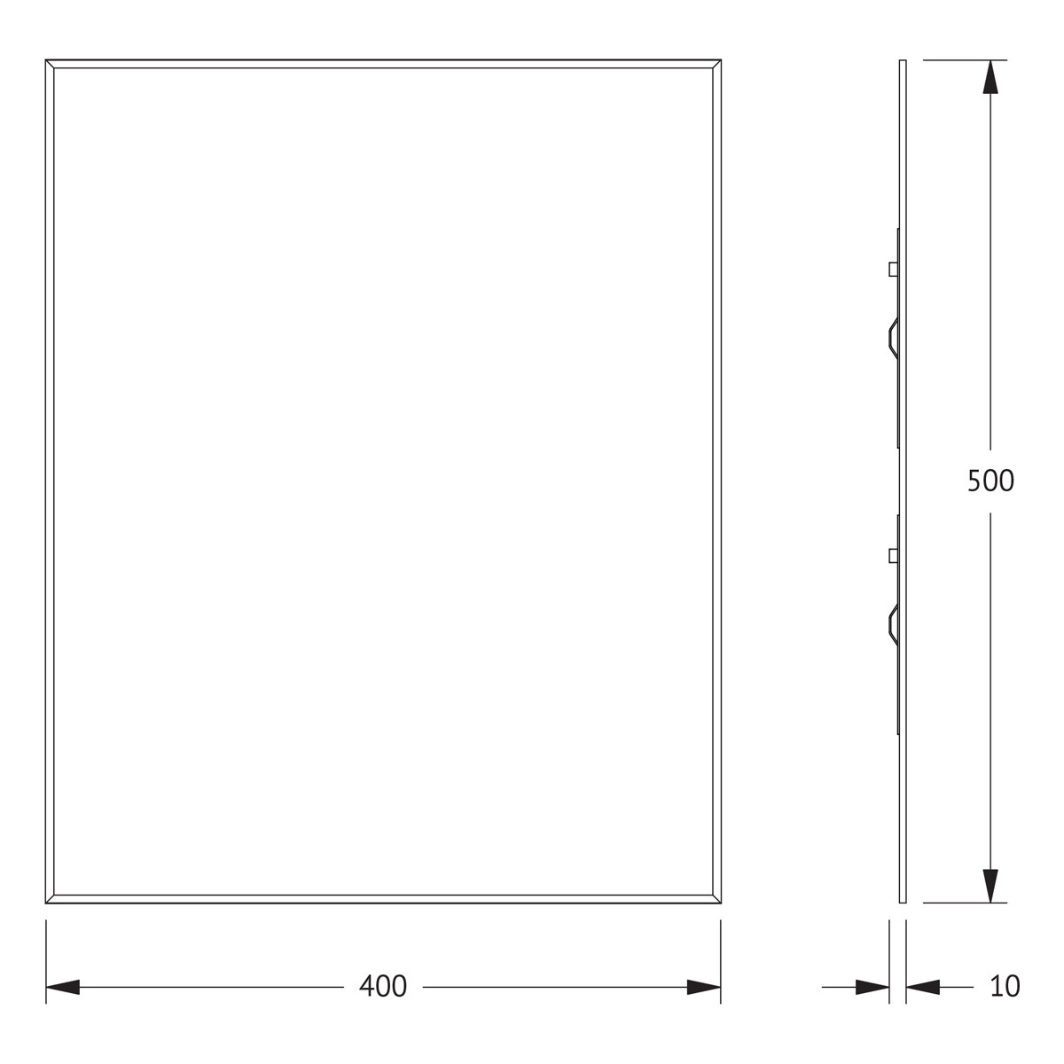 Зеркало с фацетом 5мм 40x50см Evoform Standard BY 0205