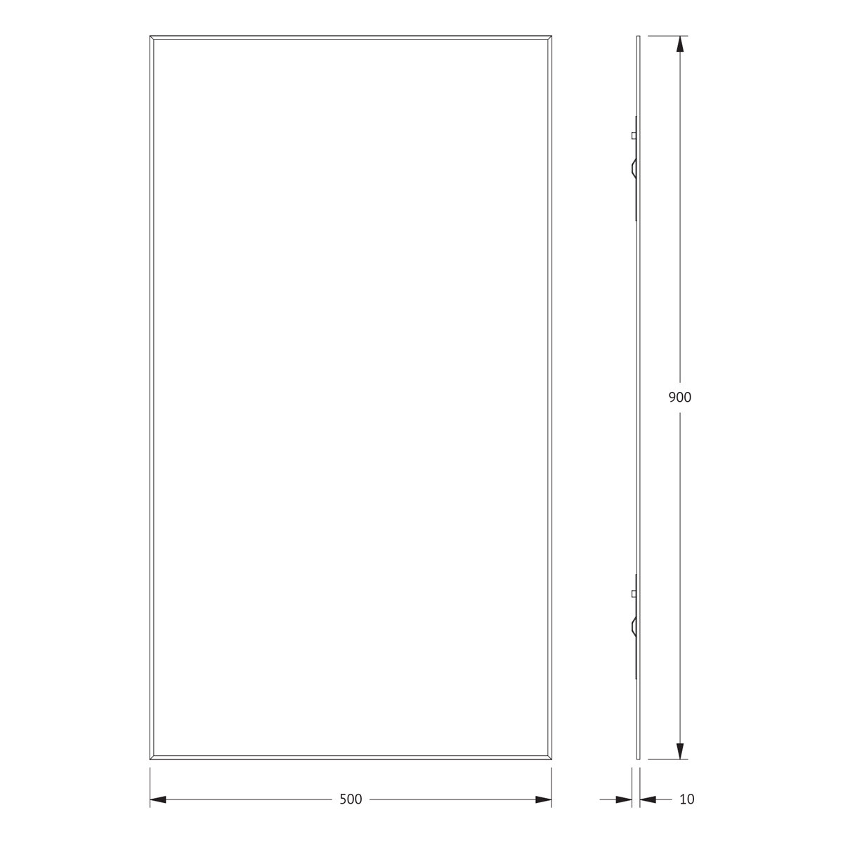 Зеркало с фацетом 5мм 50x90см Evoform Standard BY 0224
